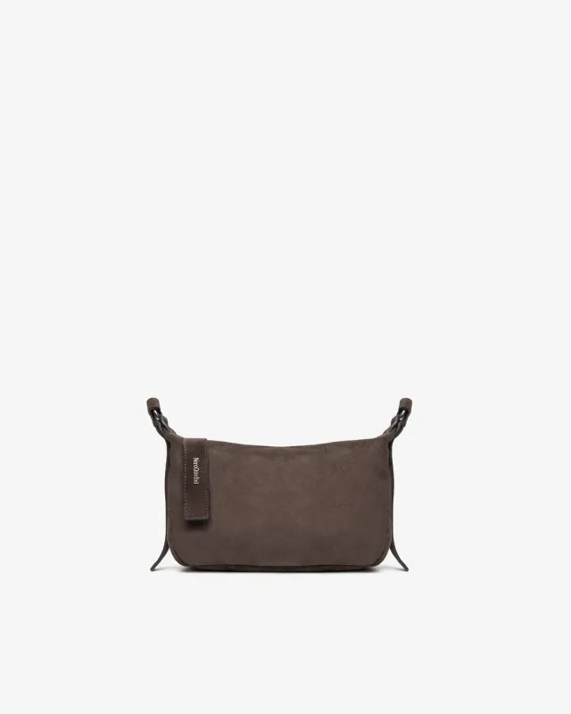 Geantă crossbody damă NeroGiardini piele întoarsă toamnă-iarnă