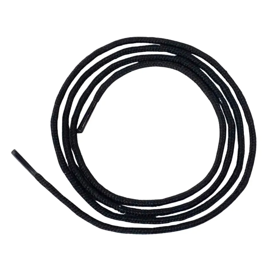 BÄR Cotton Round șireturi rotunde bumbac negre 3 mm
