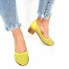 Catinca Shoes T2 G pantofi perforati piele galben