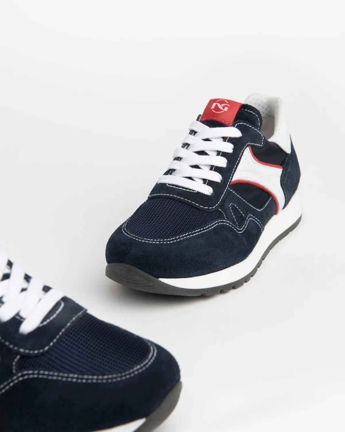 NeroGiardini sneakers baieti piele intoarsa cu siret