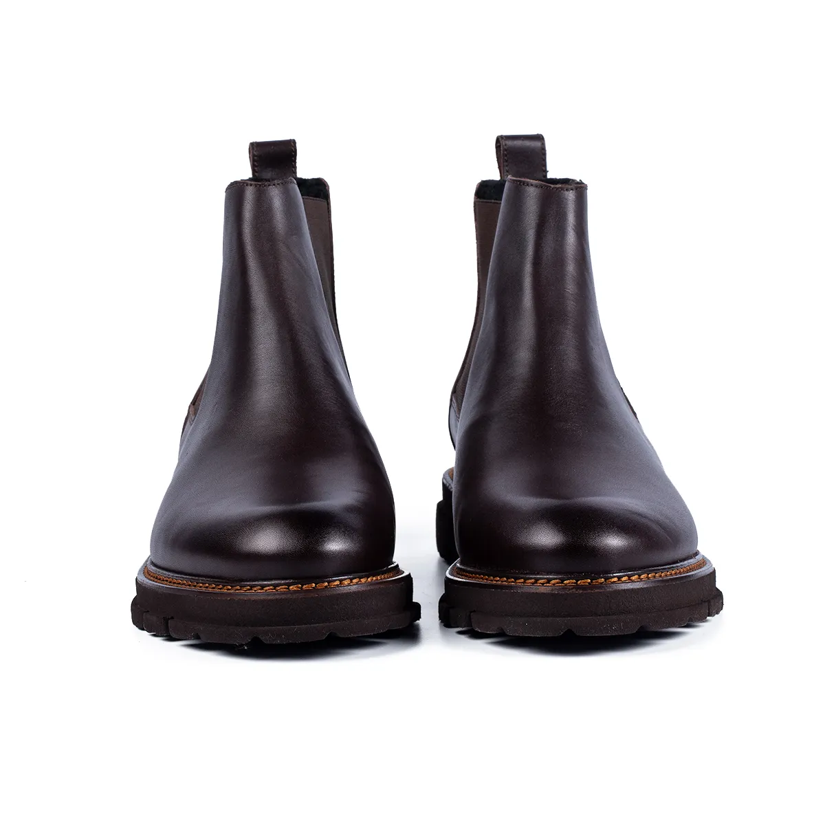 Lucas Shoes Chelsea ghete maro piele naturală