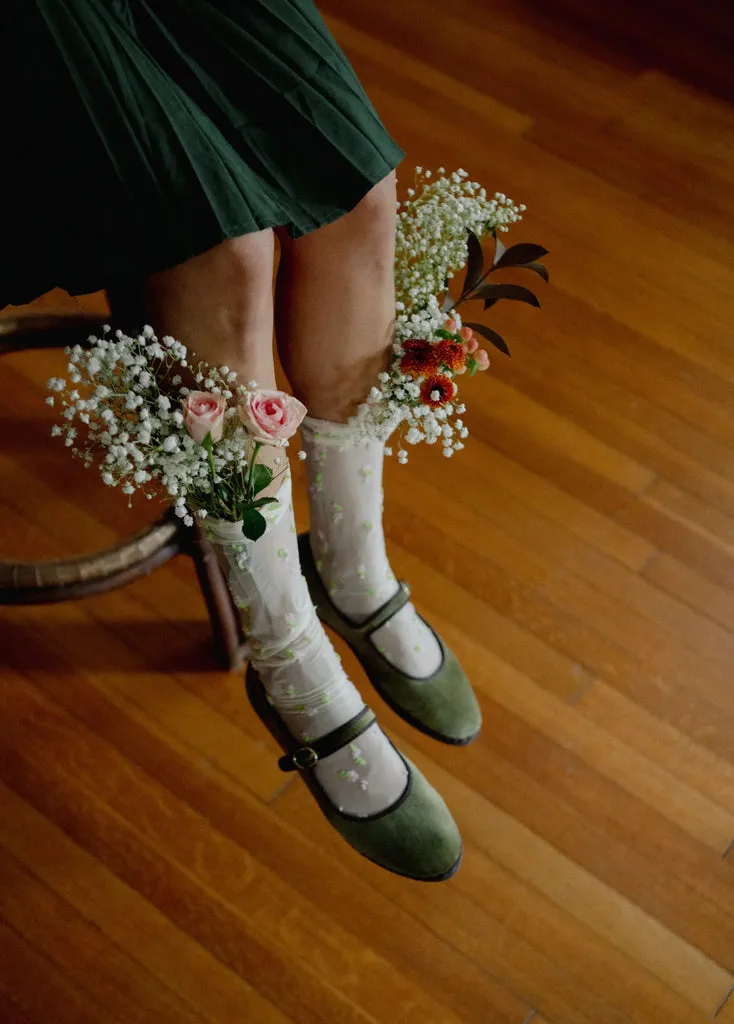 Flagelus HARA Kiara Goddess pantofi Mary Jane verzi