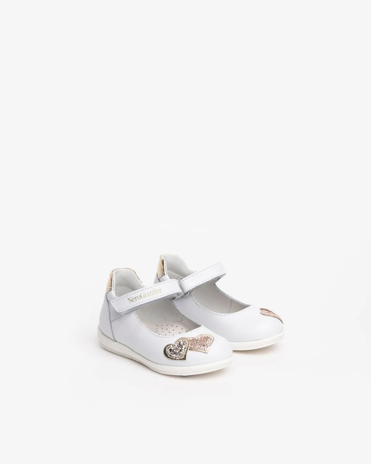 NeroGiardini balerini piele fetite primii pasi cu velcro