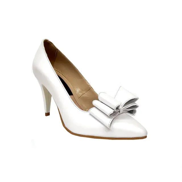 Catinca Shoes A15 A pantofi piele naturala albi