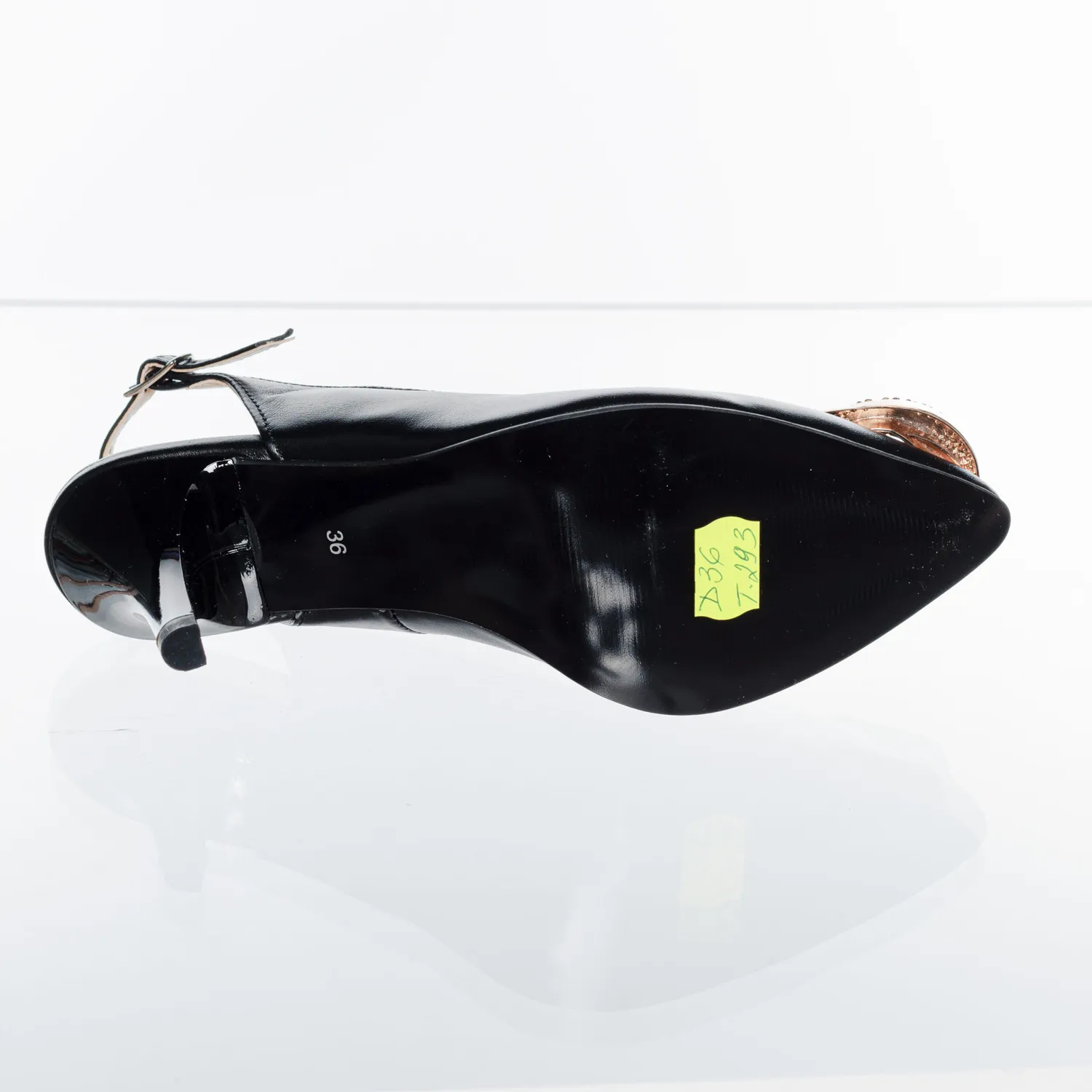 Catinca Shoes D36 NB sandale damă negru box piele naturală