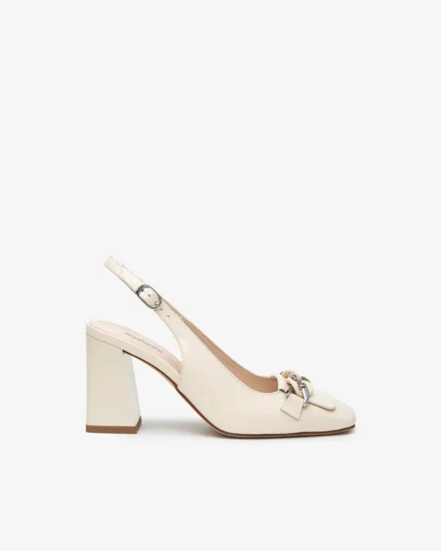Pantofi dama NeroGiardini slingback piele lacuita