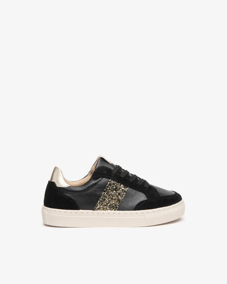 Sneakers fete NeroGiardini piele cu glitter toamna