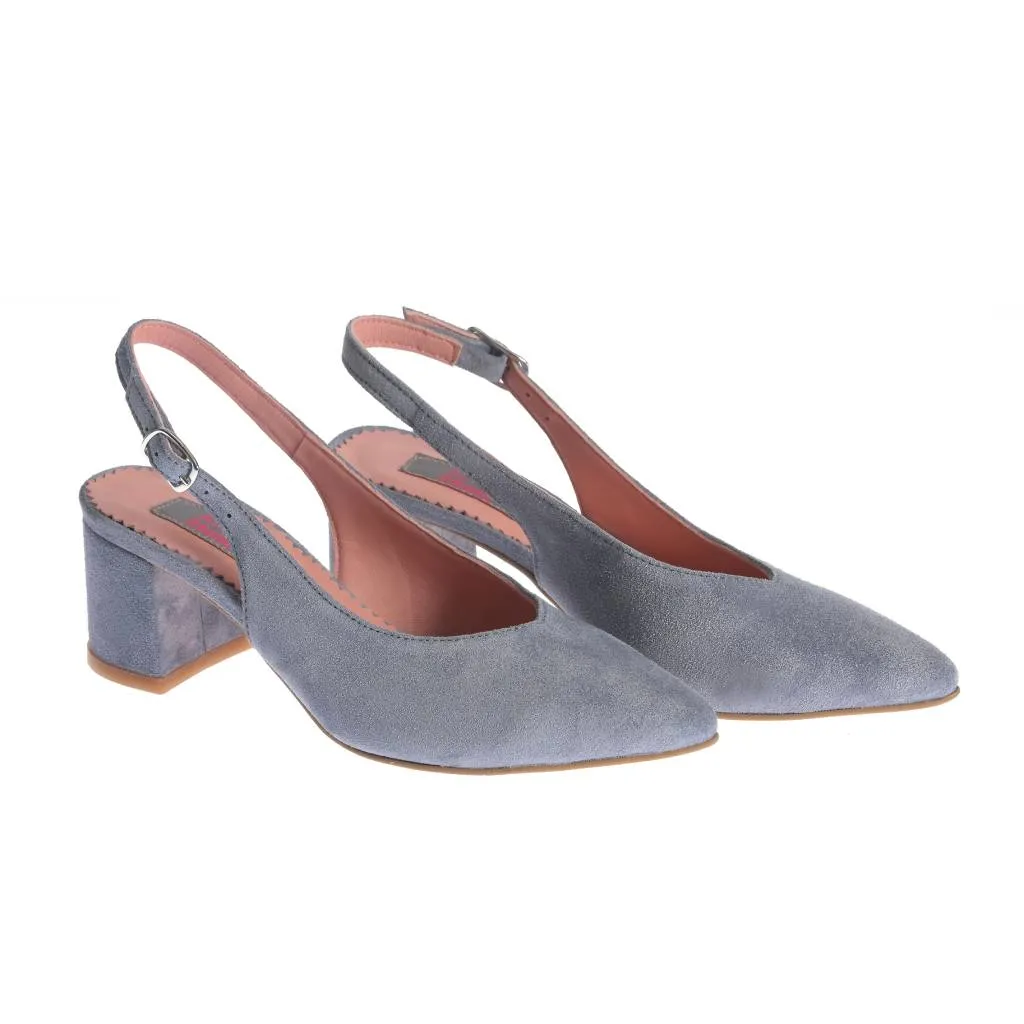 Ana Urbana New Orleans pantofi slingback albastri