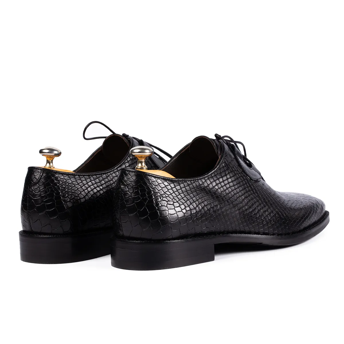 Lucas Shoes Elegant 725 pantofi piton negri piele