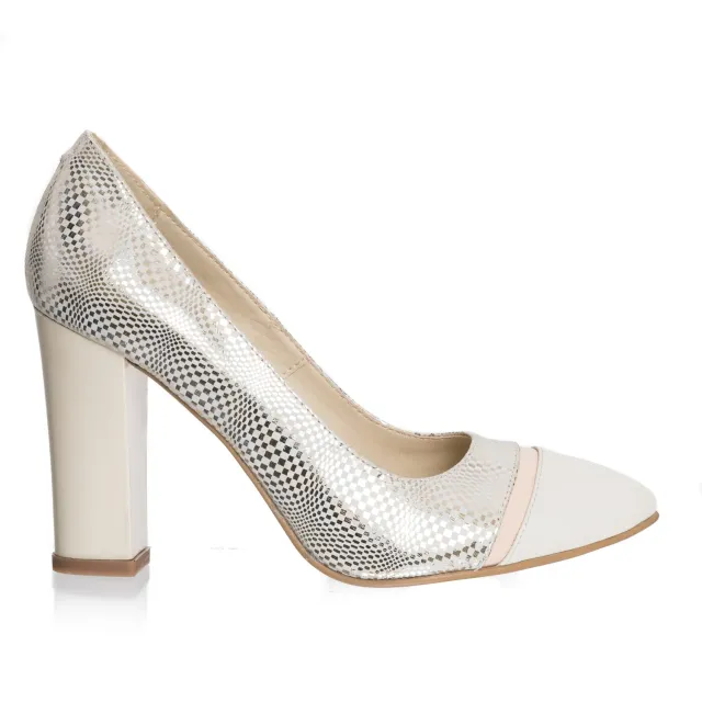 Catinca Shoes 2696 MABN pantofi dama piele mozaic auriu