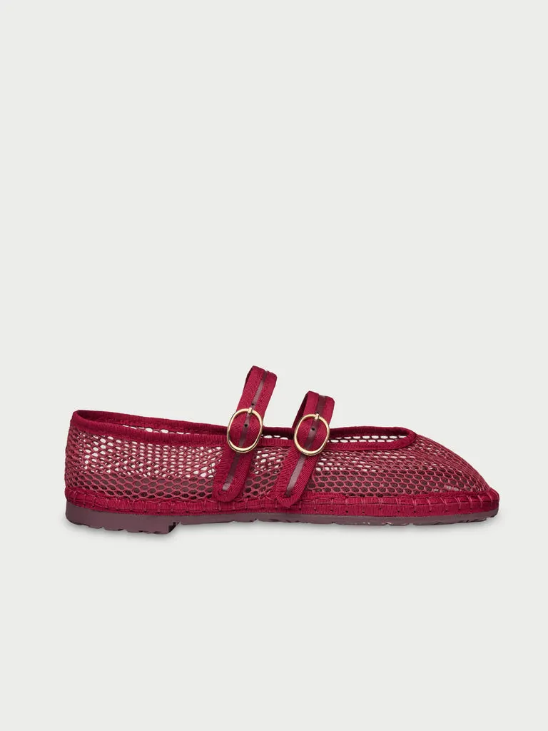Flagelus Claire Mesh Garnet balerini visiniu plasa