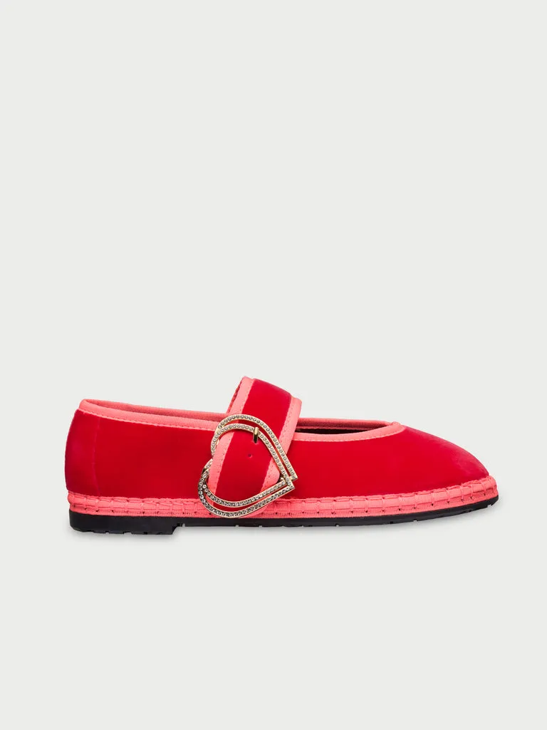 Flagelus Sophie Love Fuchsia pantofi dama catifea