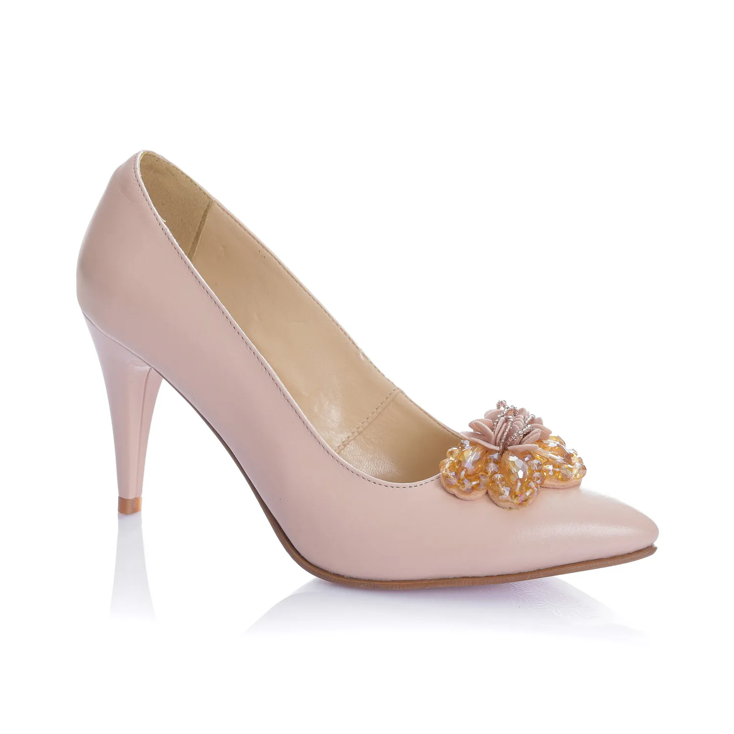 Catinca Shoes A58 NB pantofi dama nude piele naturala