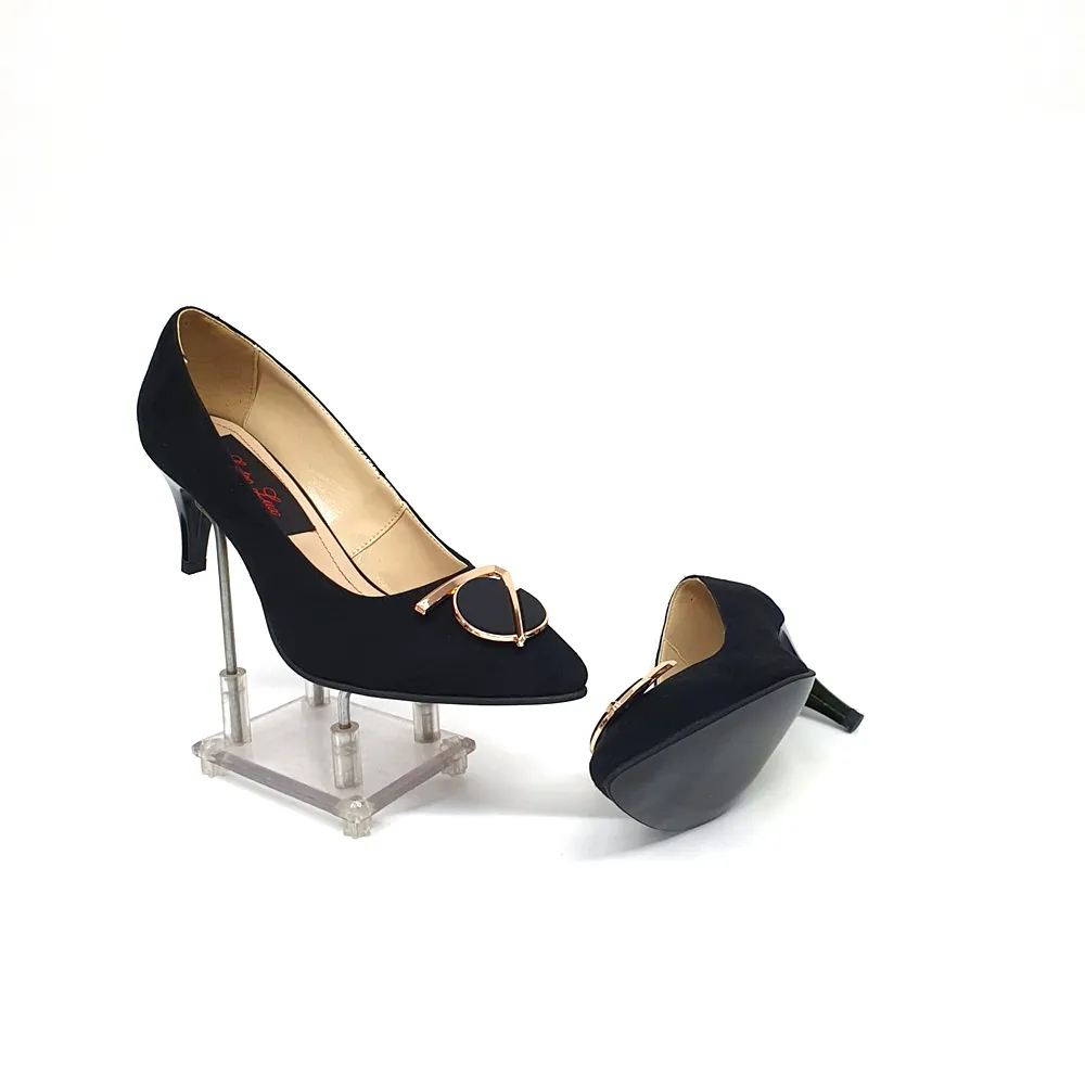 Catinca Shoes A24 NA pantofi dama piele antilopa negru