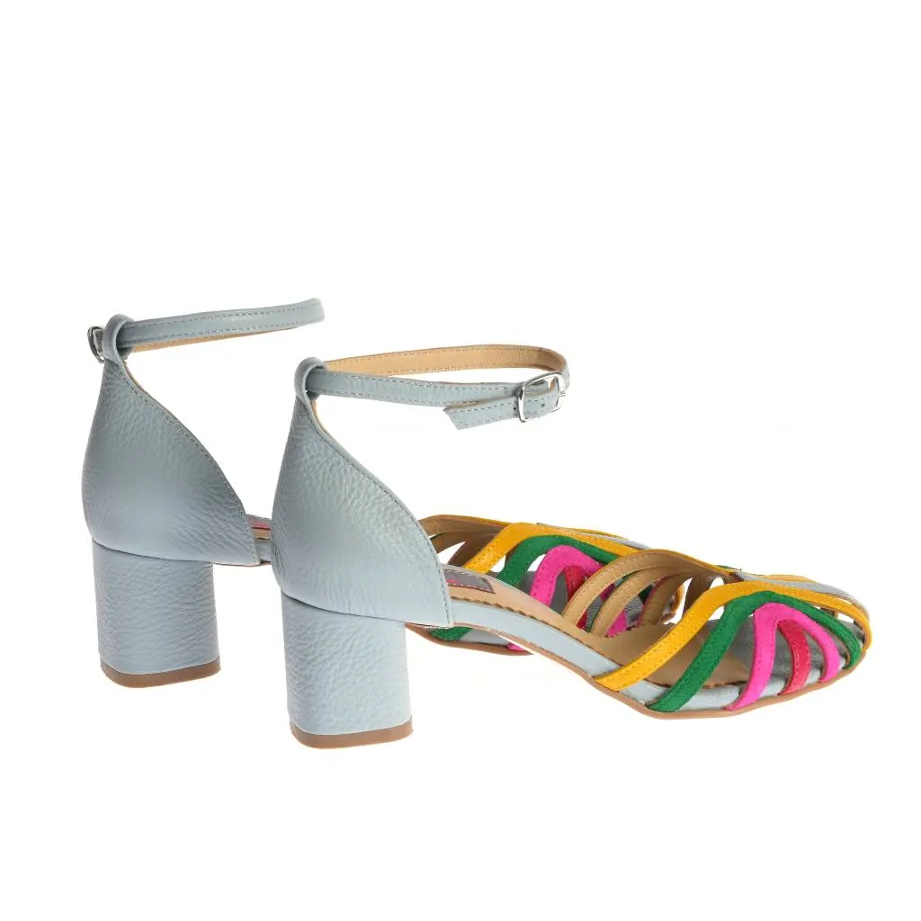 Ana Urbana New Orleans sandale piele multicolore