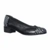 Catinca Shoes T6 NBZ pantofi dama piele naturala negru zigzag