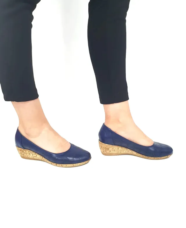 Catinca Shoes T13 BL pantofi dama piele bleumarin perforati