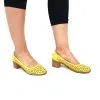 Catinca Shoes T15 GA pantofi damă perforați galben