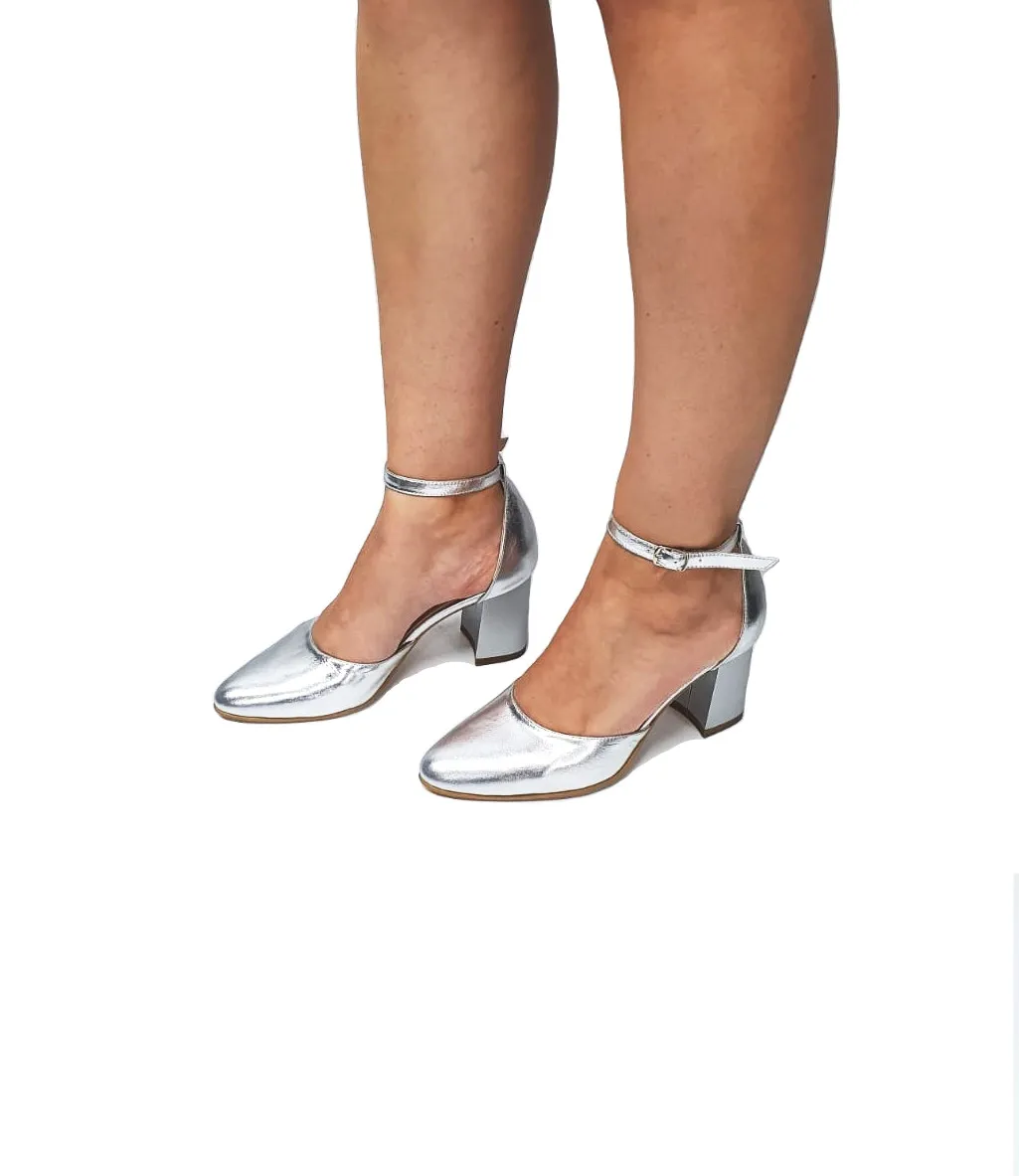 Catinca Shoes D14 AG sandale dama piele argintiu