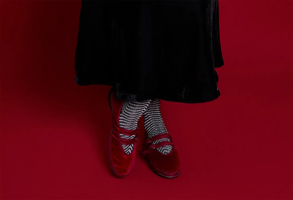 Flagelus Claire Red pantofi Mary Jane rosii