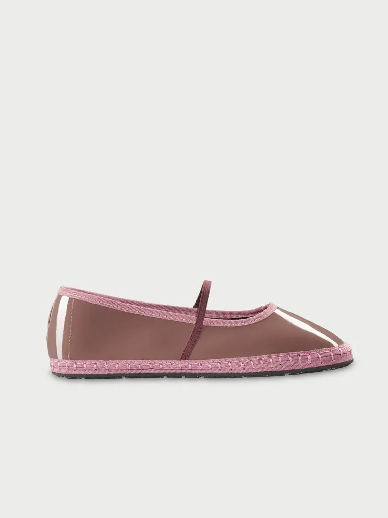 Flagelus Celie Brown pantofi Mary Jane maro lac