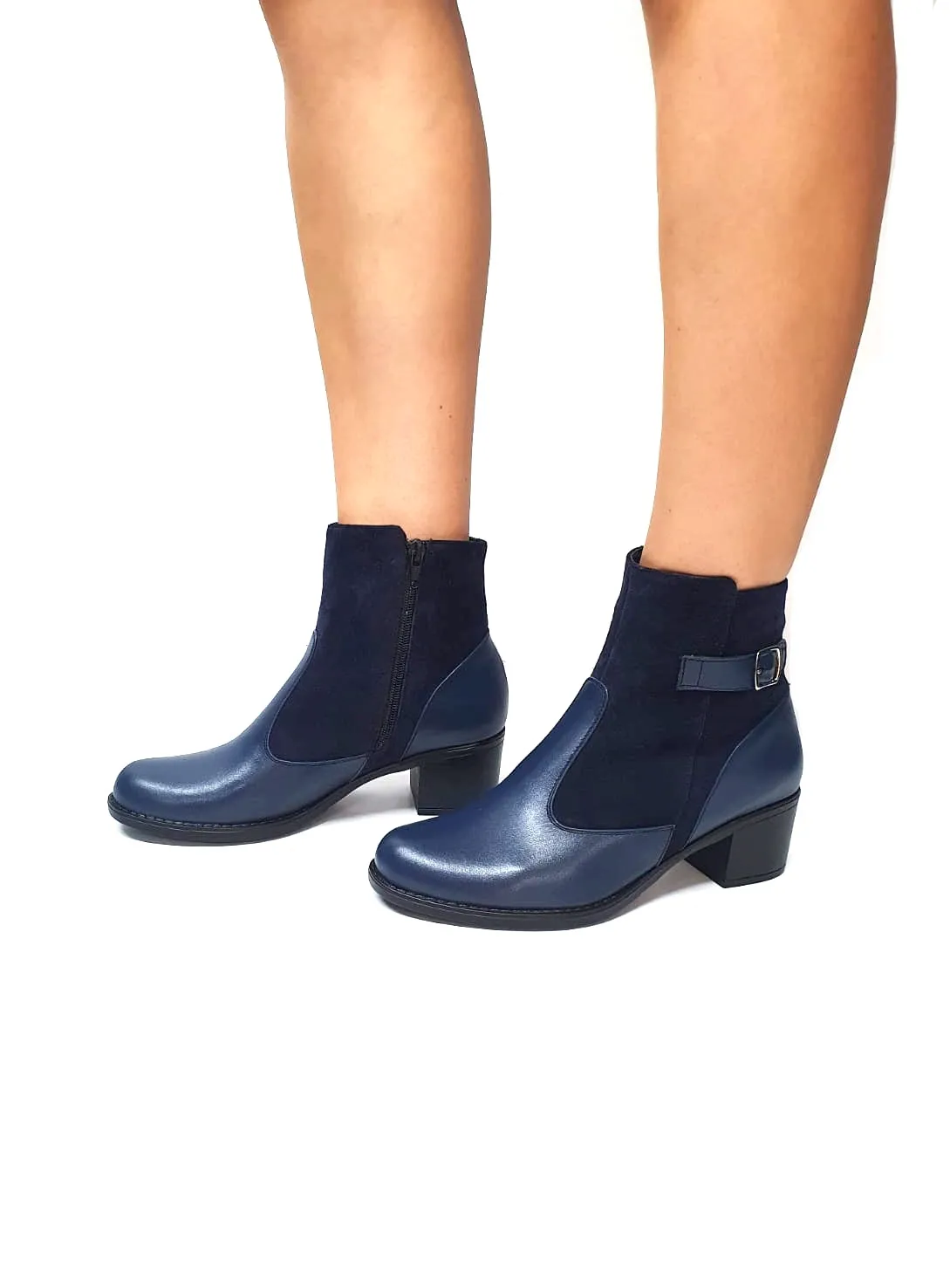 Catinca Shoes GX52 BBA ghete piele naturala blue box