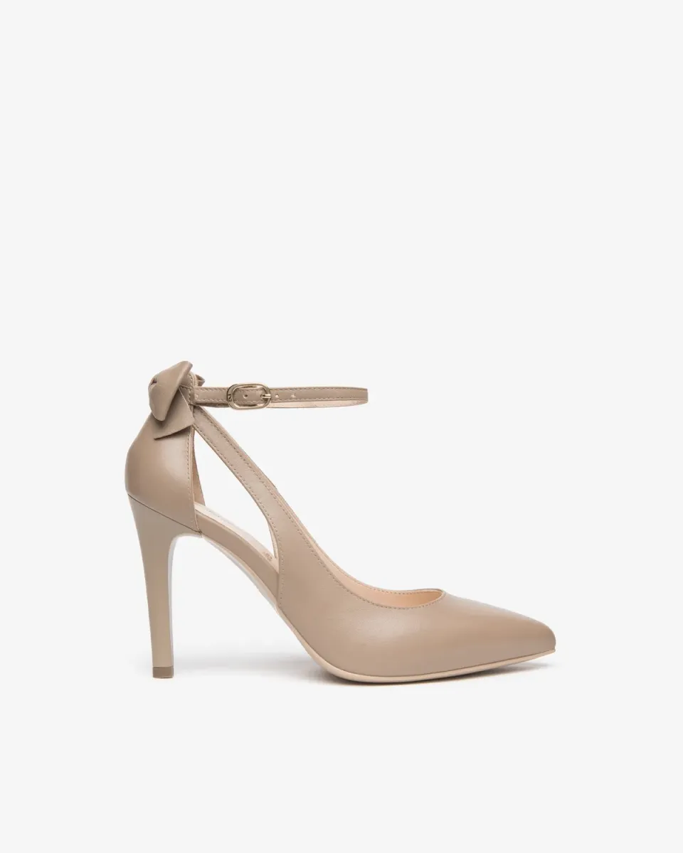 Pantofi piele dama NeroGiardini decupat toc 95mm