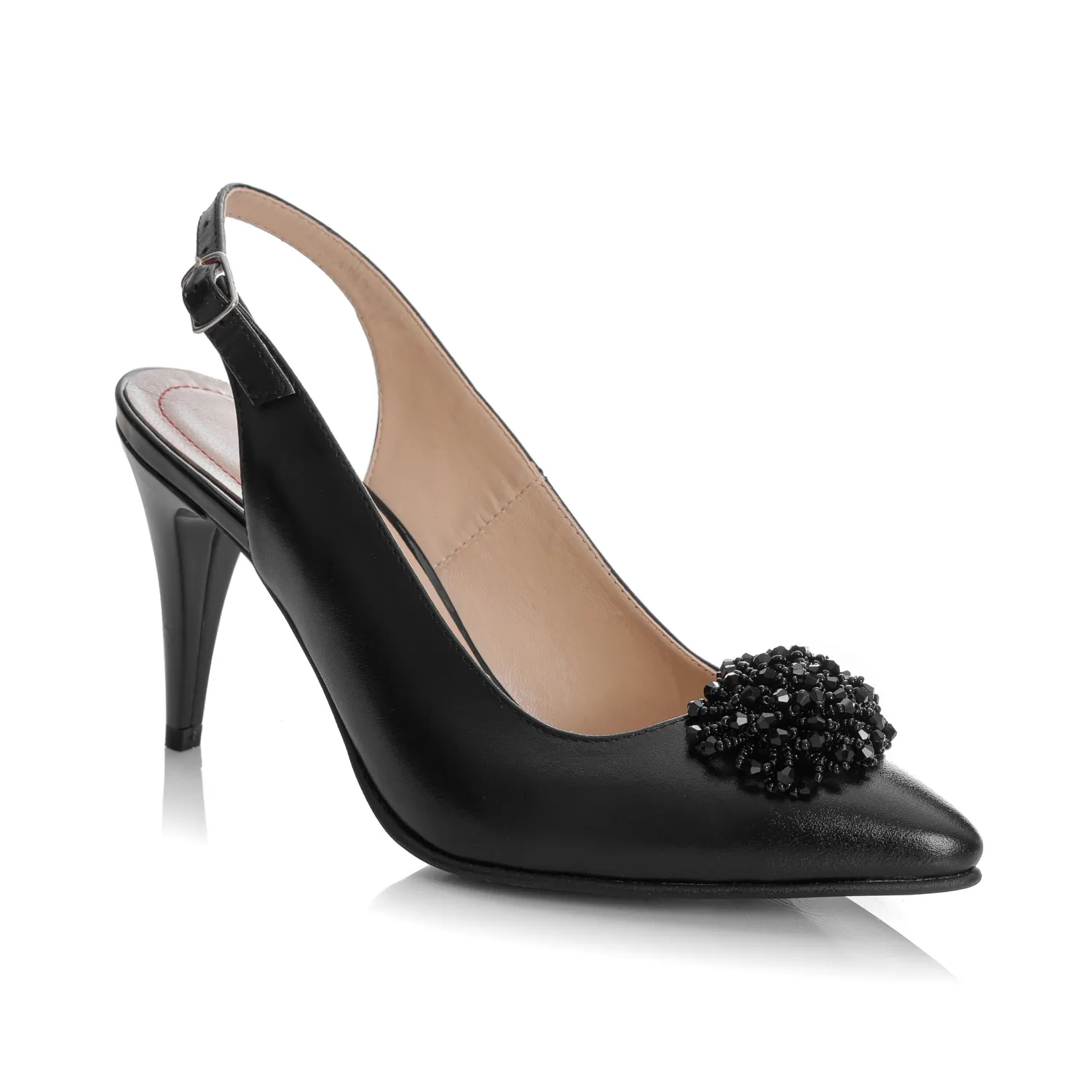 Catinca Shoes D45 N sandale dama negru piele naturala