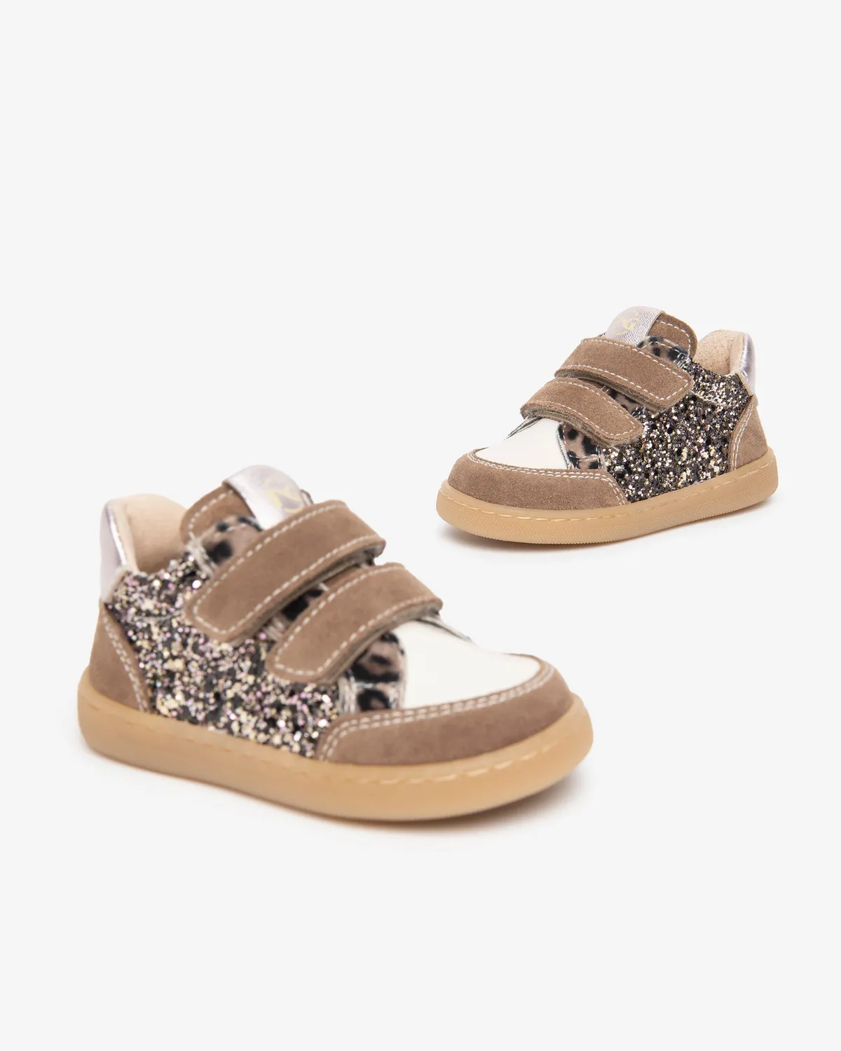 NeroGiardini Junior sneakers fete piele intoarsa animal print