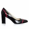 Catinca Shoes 2693 NLRL pantofi damă piele negru-roșu