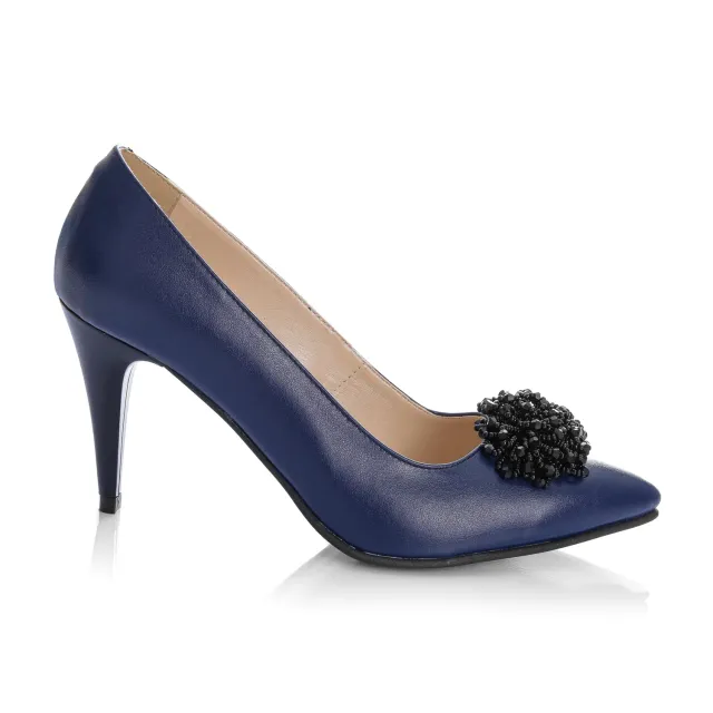 Catinca Shoes A42 BB pantofi dama piele naturala albastru