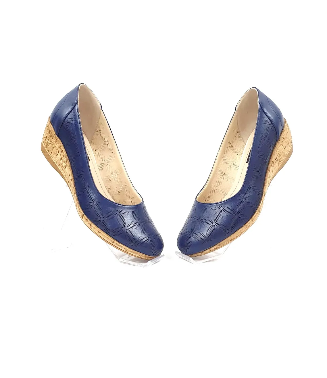 Catinca Shoes T13 BL pantofi dama piele bleumarin perforati