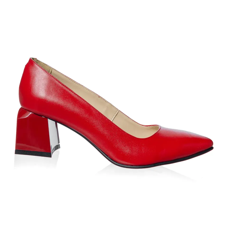 Catinca Shoes A36 RB pantofi dama rosu box piele