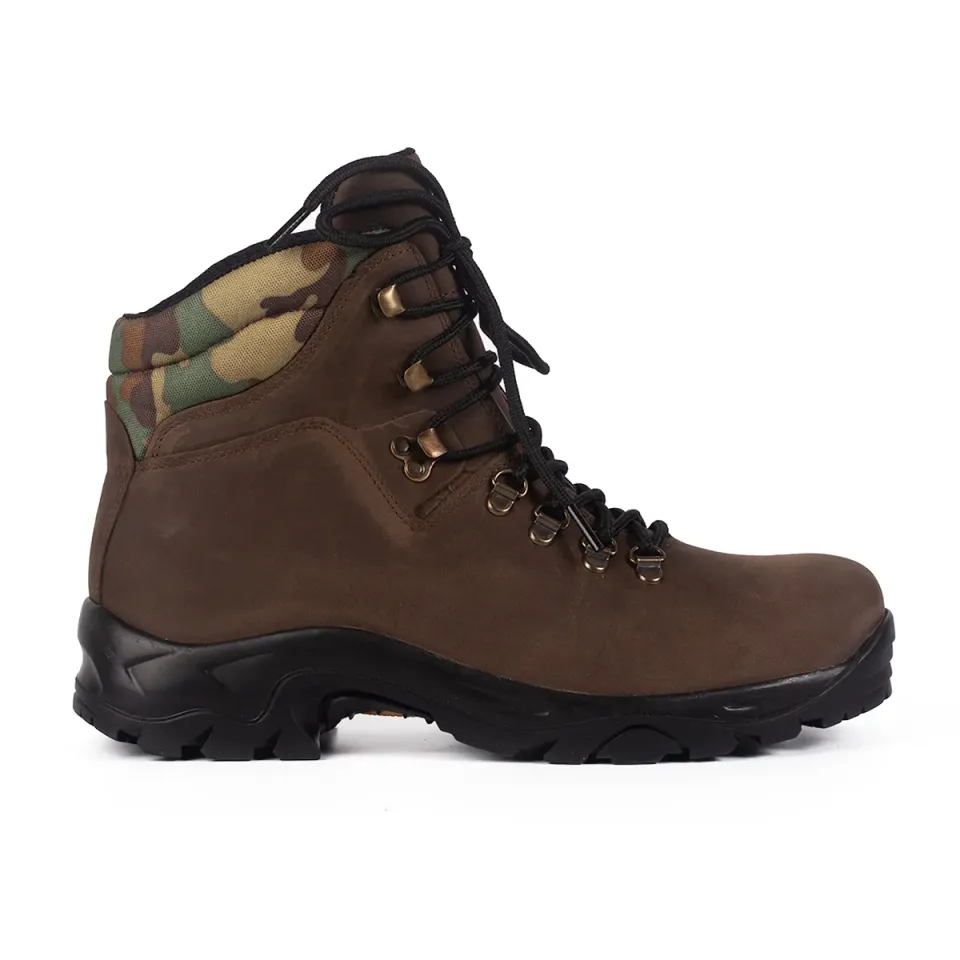 Lucas Shoes 384 bocanci barbati maro camuflaj piele naturala