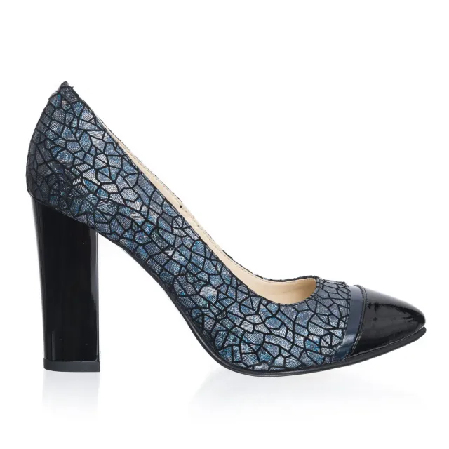 Catinca Shoes 2696 SANL pantofi piele solzi albastru