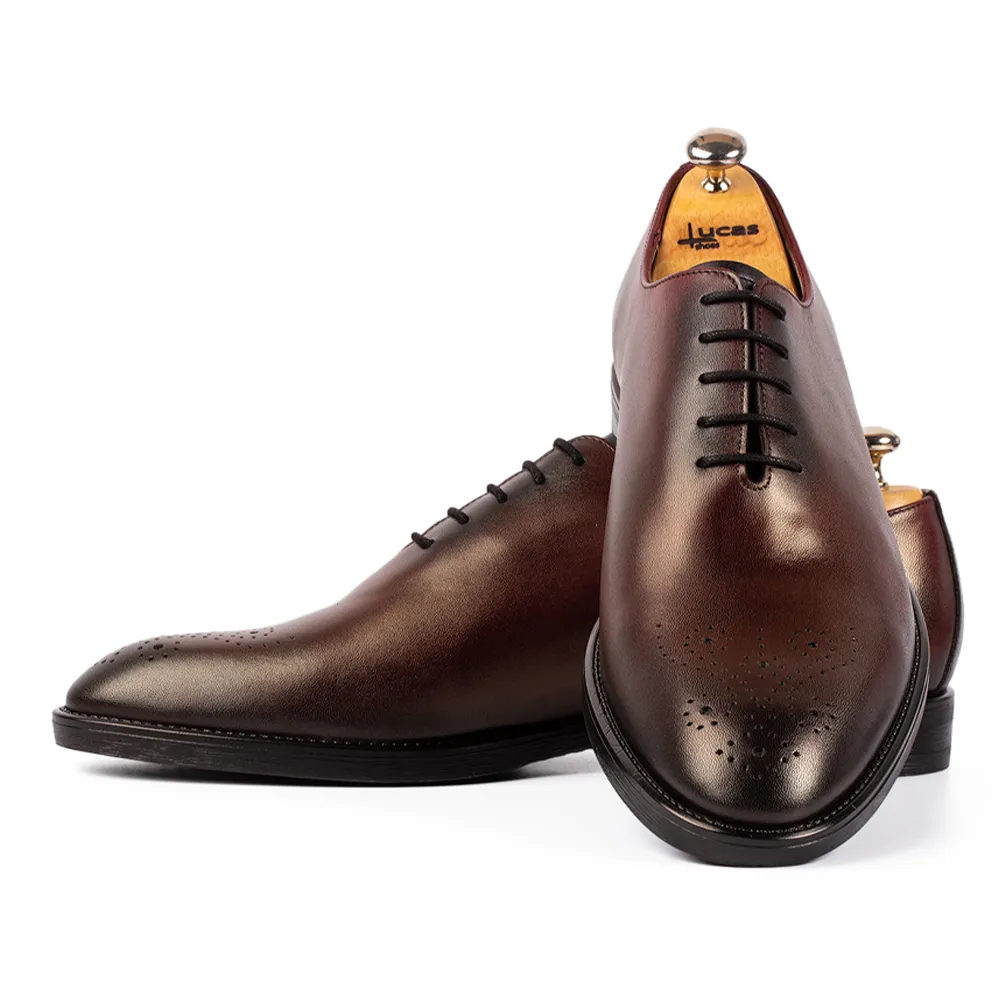 Lucas Shoes 900 pantofi eleganți bordeaux piele