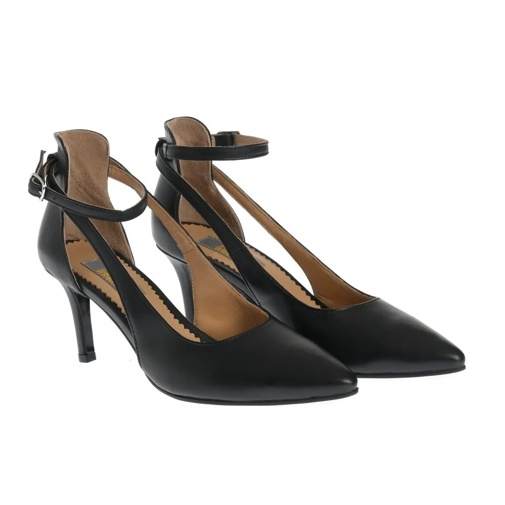 Ana Urbana Shoes Santa Ana pantofi negri toc stiletto