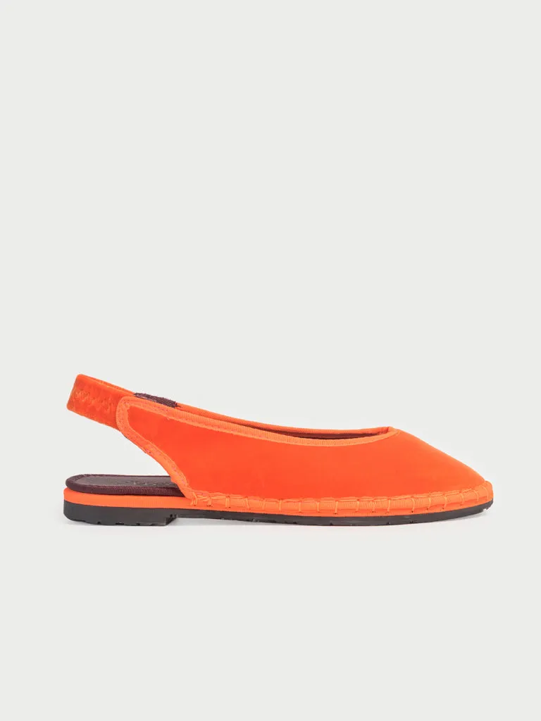 Flagelus Narnia Orange papuci catifea portocaliu
