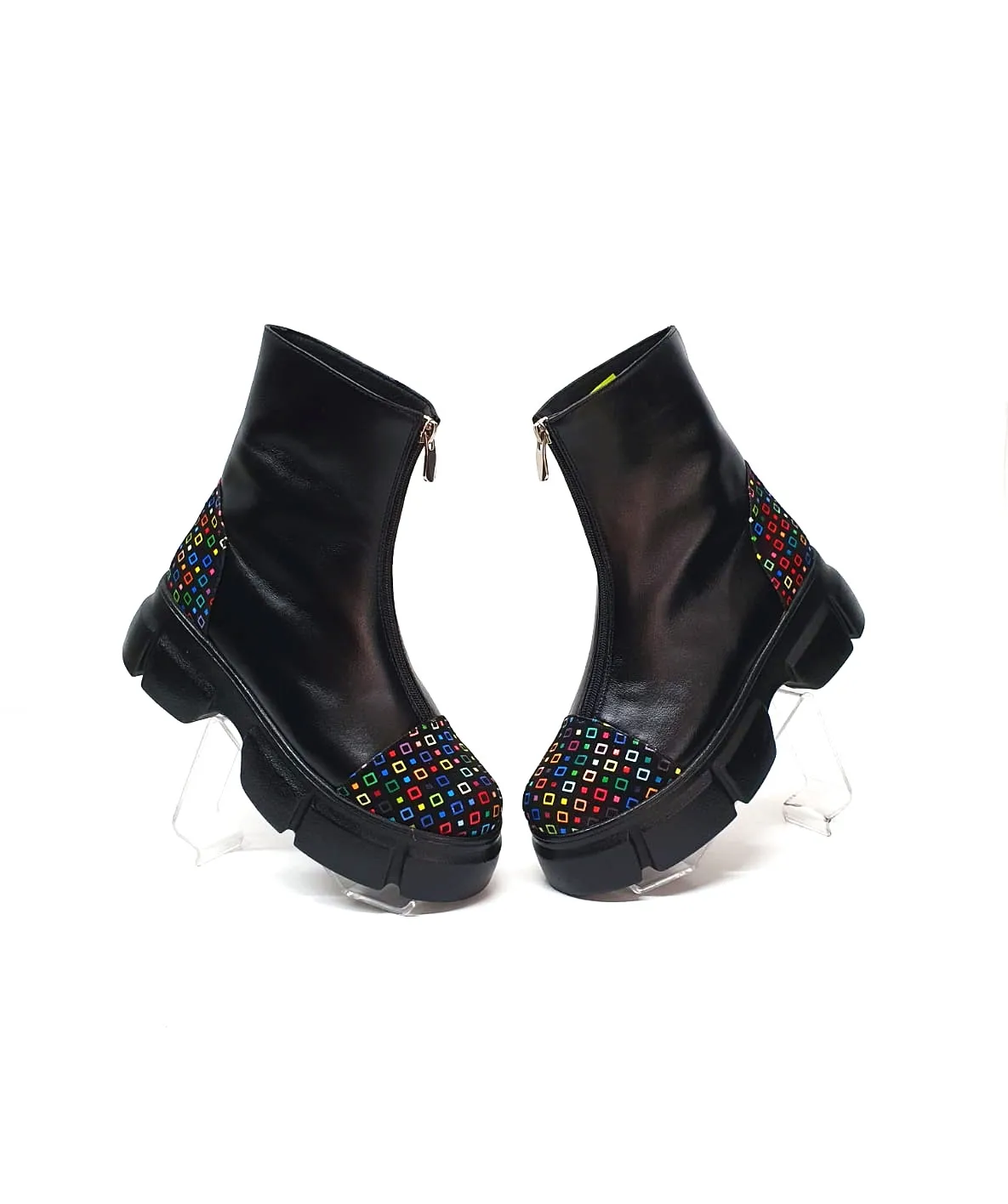 Catinca Shoes BC25 NPC bocanci damă piele cu pătrățele