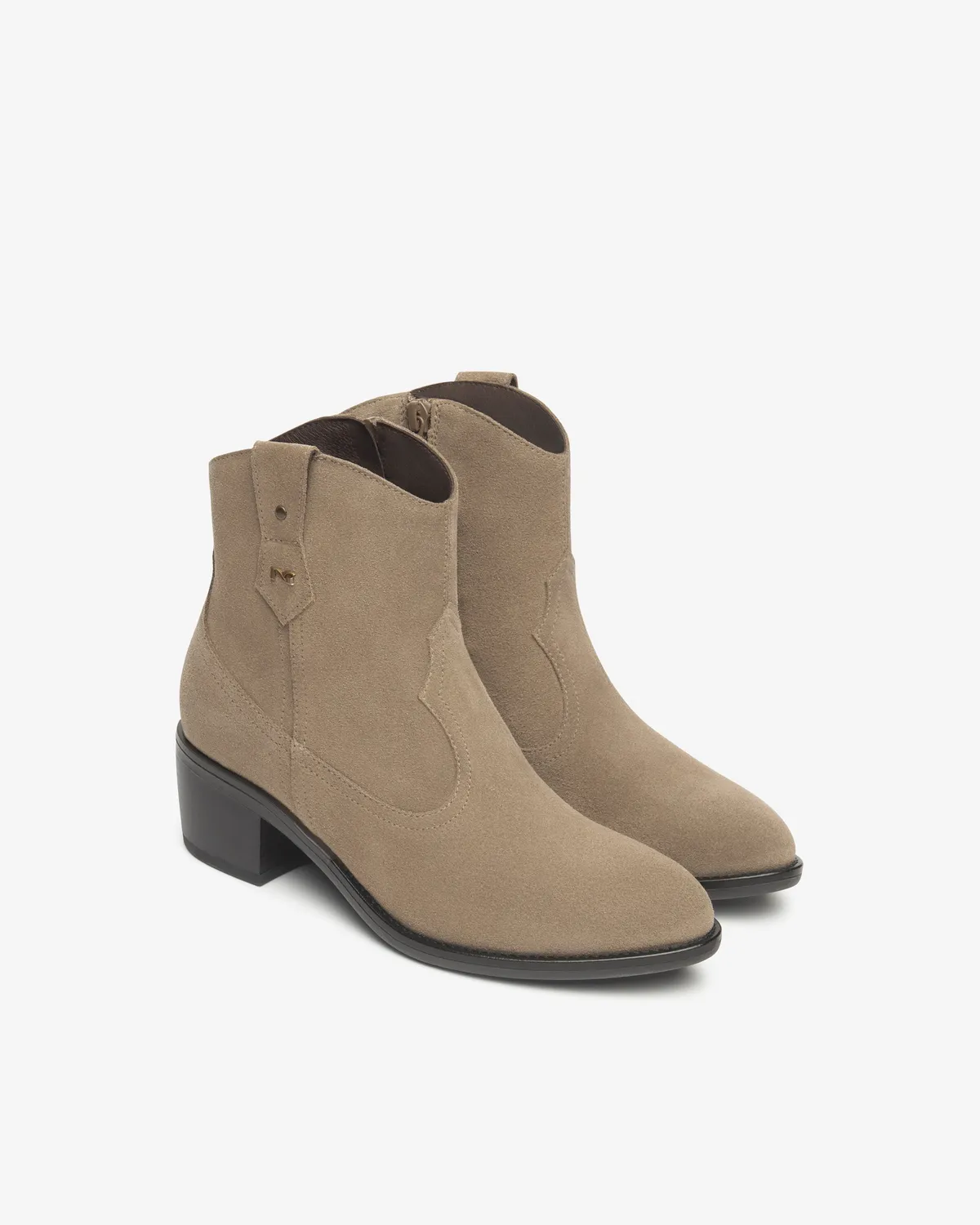 NeroGiardini ghete dama piele intoarsa toc western