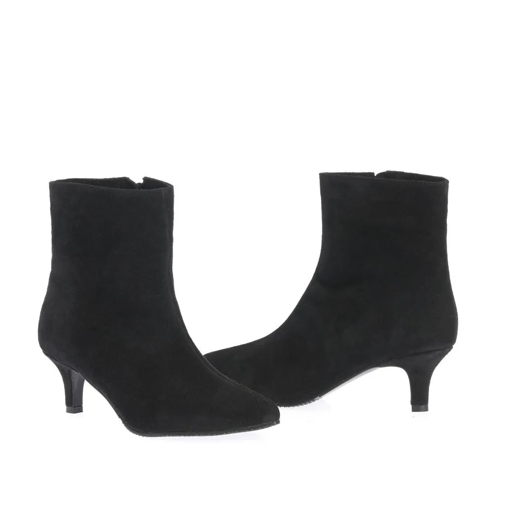 Ana Urbana Selena botine piele intoarsa negre