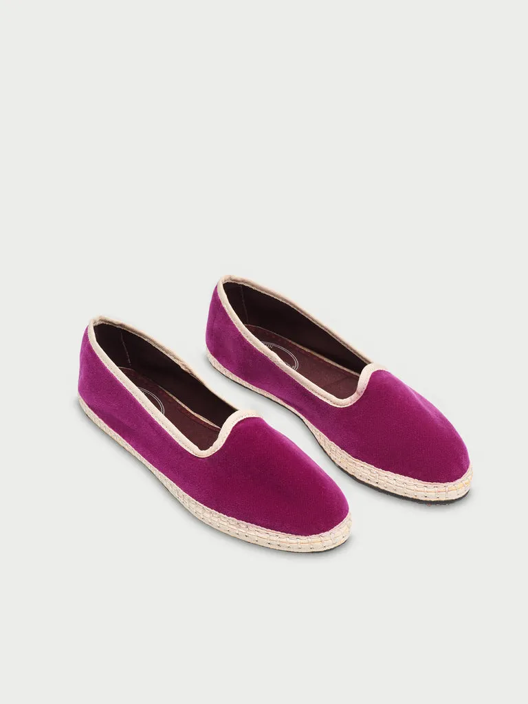 Flagelus Almudena pantofi slip-on fuchsia catifea