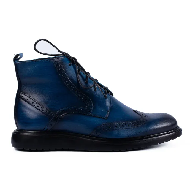 Lucas Shoes 850 Dudu Blue V2 ghete albastru piele
