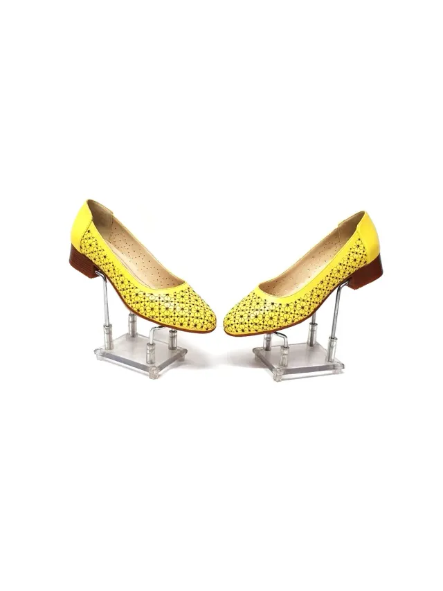 Catinca Shoes T18 G pantofi dama piele galben casual