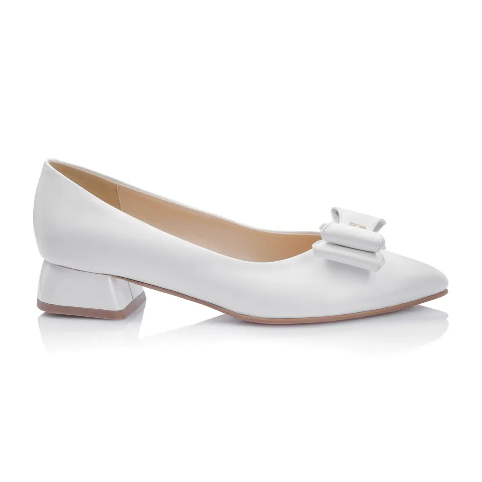 Catinca Shoes BL6 ALB balerini dama piele alb box