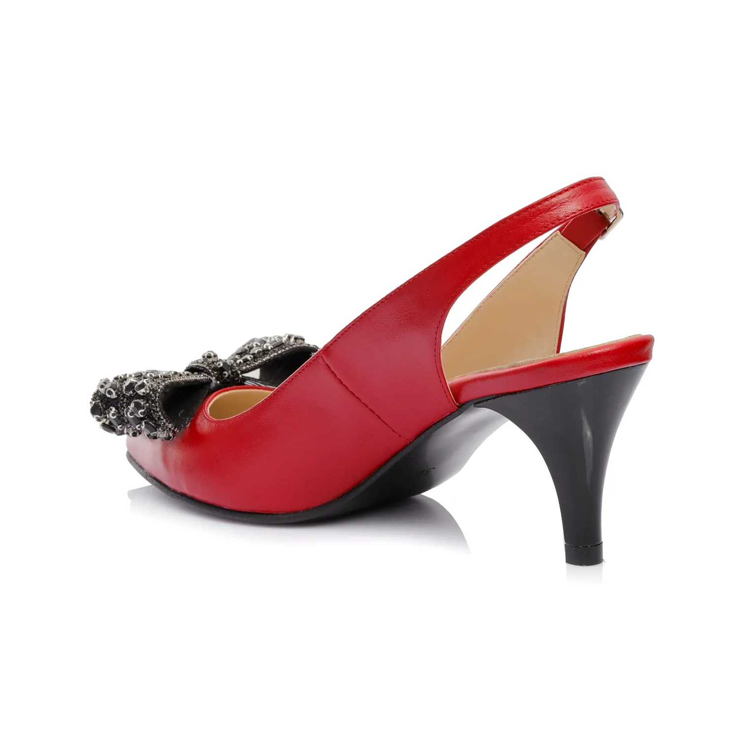 Catinca Shoes D57P RB sandale dama piele rosu box