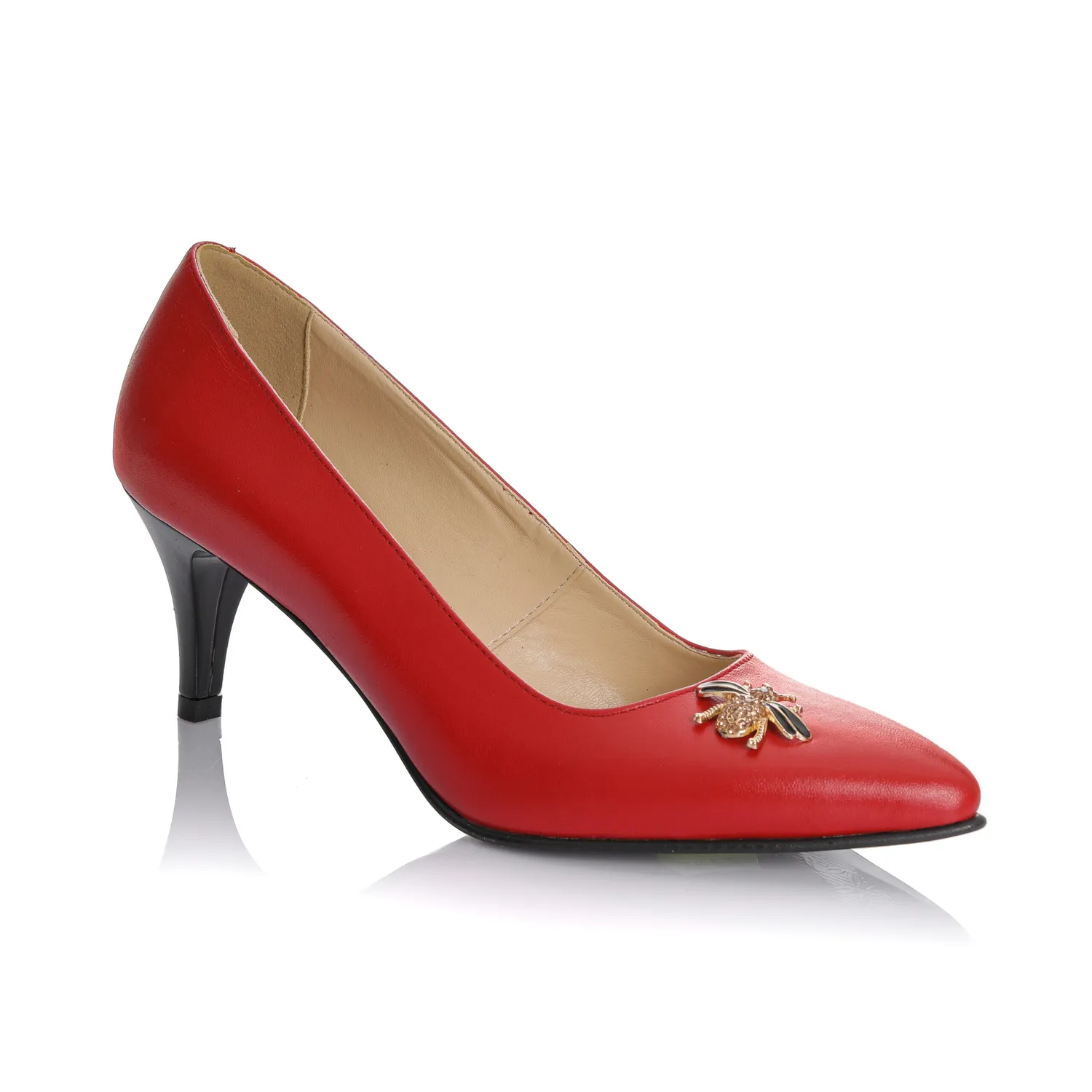 Catinca Shoes A43 RB pantofi dama piele naturala rosu box