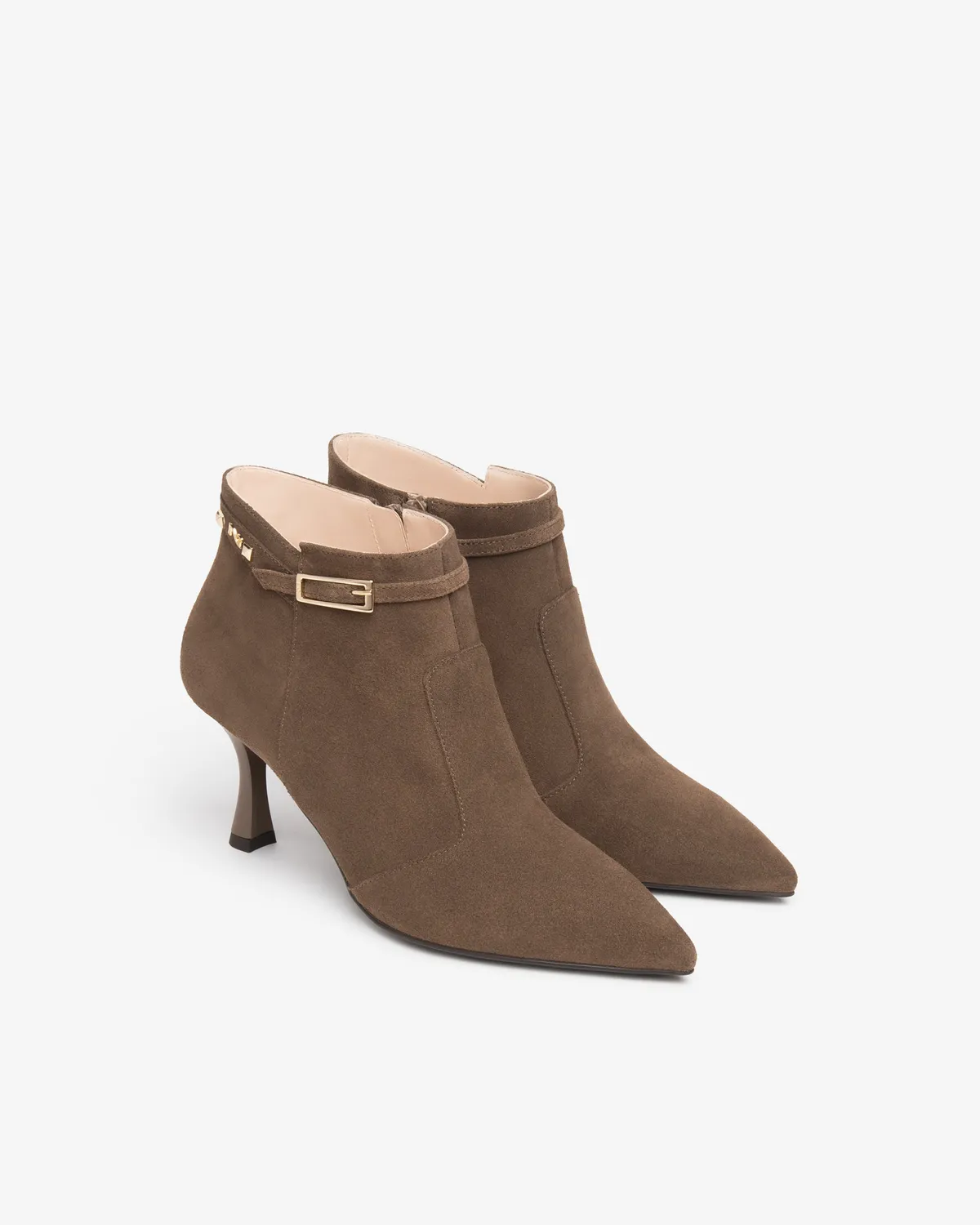 NeroGiardini botine piele intoarsa toc 7,5 cm dama