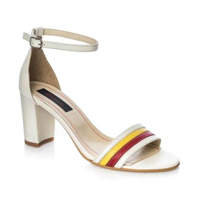 Catinca Shoes S5 BRG sandale dama piele bej rosu galben
