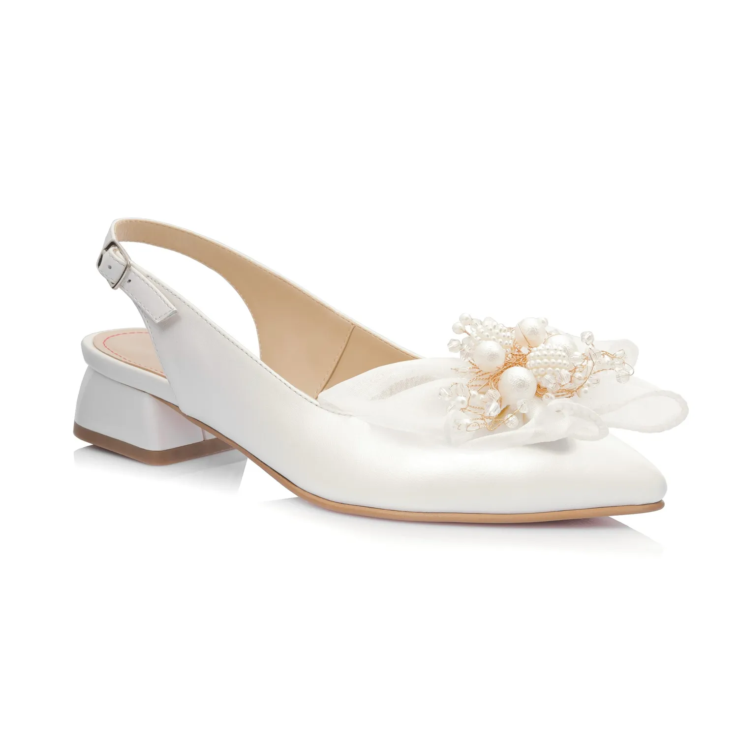 Catinca Shoes BLD10MI ALB sandale dama piele naturala alb sidef